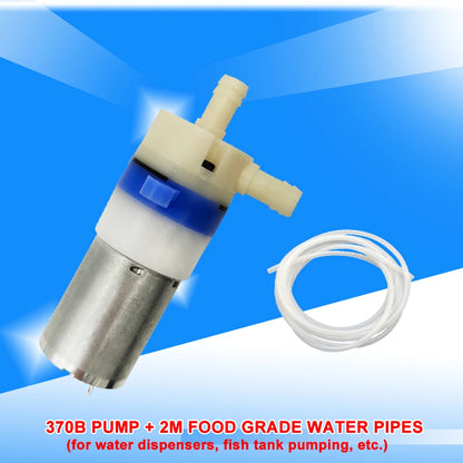 12V Micro DC Water Pump Food Grade Water Dispenser 370 Mini Pump 0.7-1.2L/min Low Noise Long Life Self-priming Pump Customized
