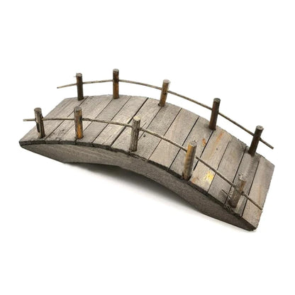 1:12 Dollhouse Mini Wooden Arch Bridge with Railings Miniatures Fairy Garden Miniature Craft for Micro Landscaping
