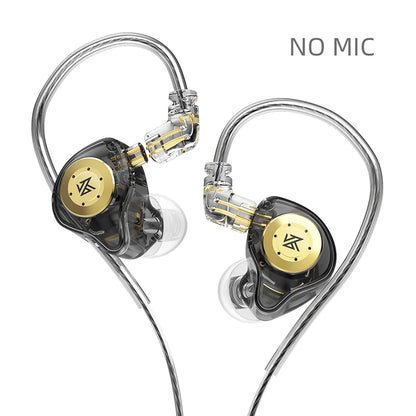 KZ EDX Pro Bass Earphones Sport Running Wired Hanging In Ear Headphones Stereo Noise Cancelling Headset Earbuds With Mic Gamer