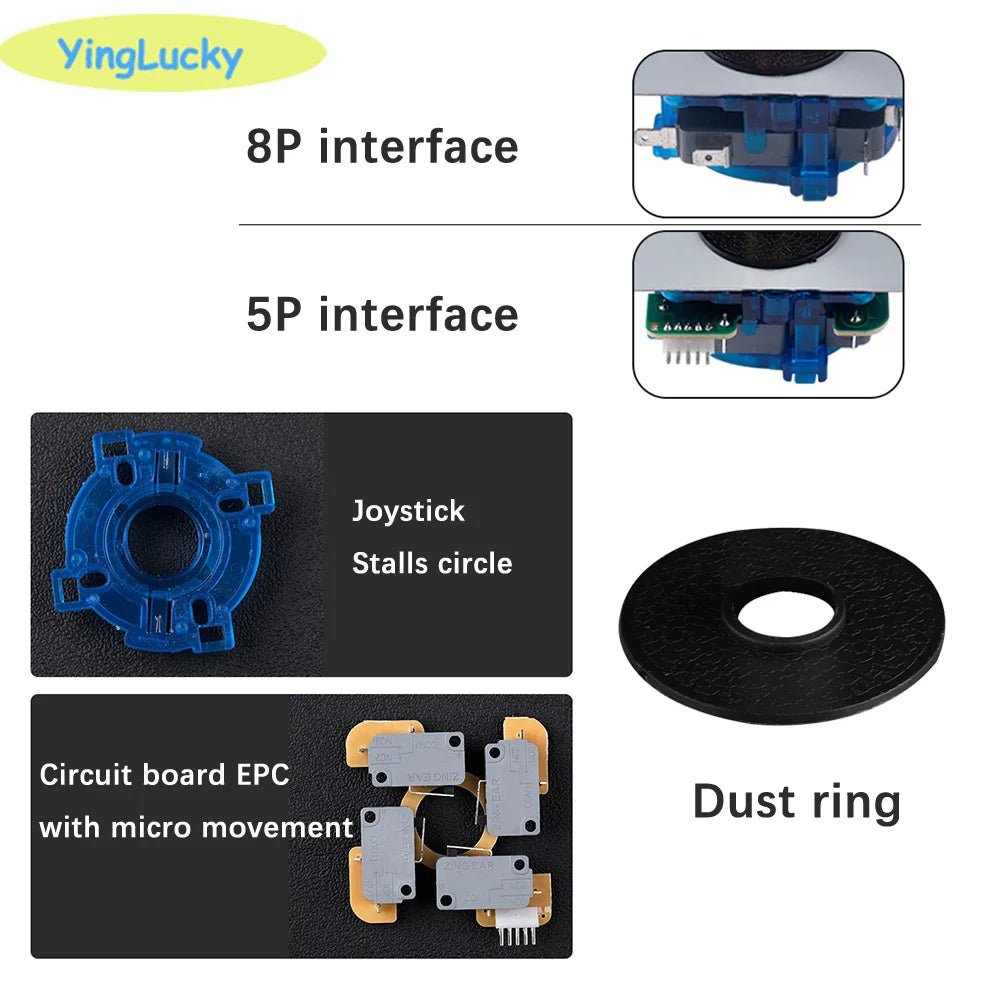 2021 Arcade Joysticks High Quality Gamepad Arcade Stick with 5-Pin, Sanwa Joystick, for PC Arcade MAME Video Game Consoles