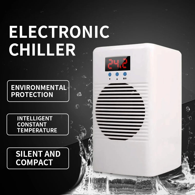 Electronic water chiller home chiller mini fish tank cooling refrigerator aquarium cooling and heating mute ice water machine
