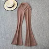 Sexy Stretch Yoga Pants Summer New Style Mature and Stylish High Waisted Slim Fit Versatile and Slightly Flared Pants