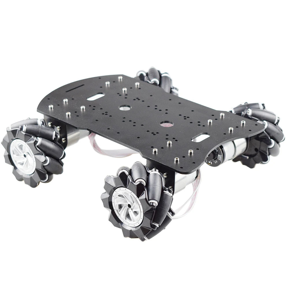 15KG Payload 4WD 80mm Mecanum Wheel Robot Car Chassis Kit with DC 12V Hall Motor for Arduino Raspberry Pi DIY Project STEM Toy