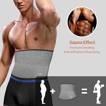 Men Waist Trainer Corset Neoprene Sauna Body Shaper Tummy Control Belt Slimming Strap Fitness Sweat Shapewear for Fat Burner