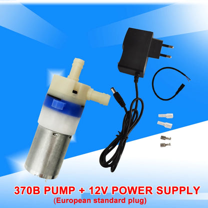 12V Micro DC Water Pump Food Grade Water Dispenser 370 Mini Pump 0.7-1.2L/min Low Noise Long Life Self-priming Pump Customized