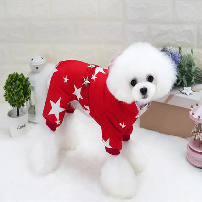 Winter Dog Coat | Thick Cotton Padded Pet Jacket | Small & Medium Breed Outerwear