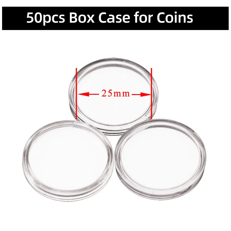 5YOA 50/30pcs NFC Coin Ntag215 TAG Key 13.56MHz 215 Card Universal Label RFID Ultralight Tags Labels 25 mm diameter Round Box