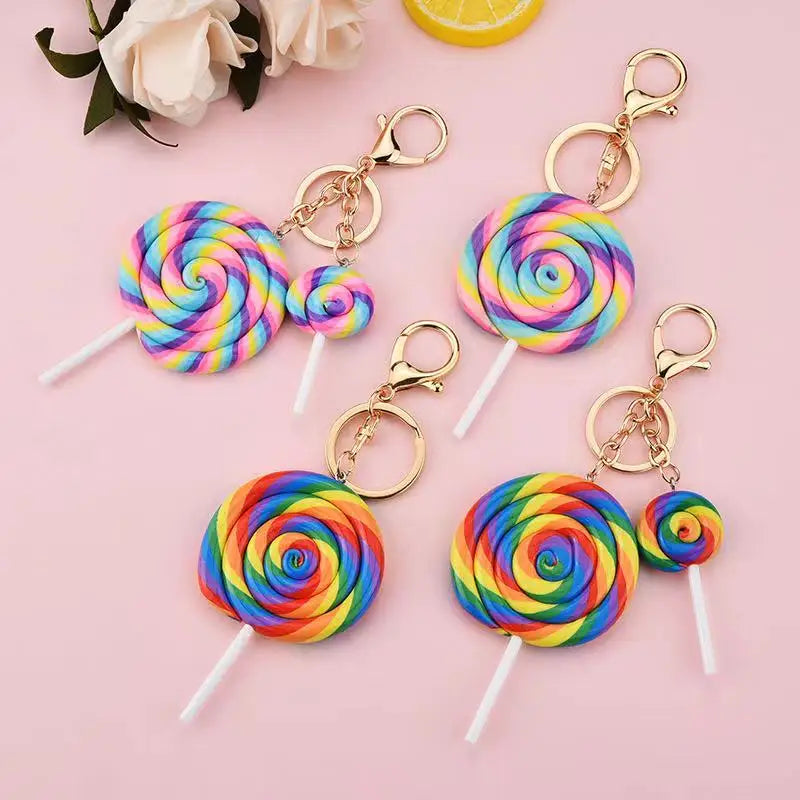 10pcs Cute Lollipops Pretend Play Food Pendants Crafts DIY Handmade Jewelry for Earring Necklace Keychain