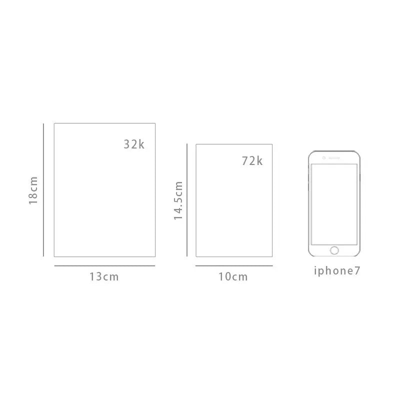 Blank And Grid Paper Notebook Linen Hard Cover 256 Pages Paper 80 GSM Journal Planner Office School Supplies Stationery