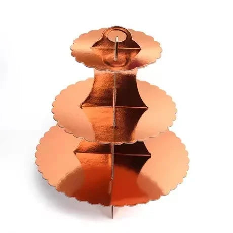 3-Tier Cardboard Cupcake Cake Stand Cupcake Holder for Birthday Party Wedding Baby Shower Christmas Parties Display Dessert