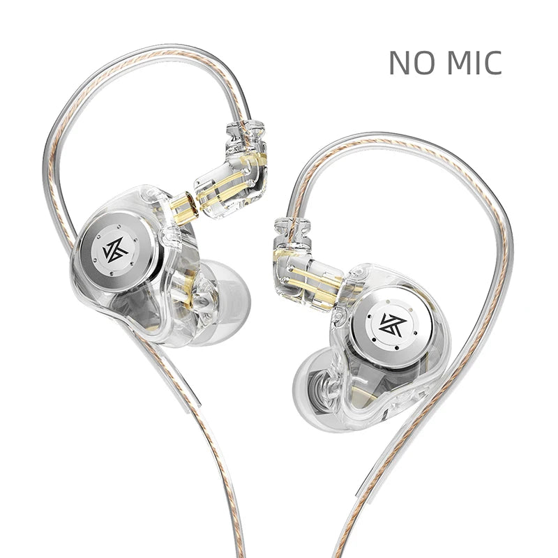KZ EDX Pro Bass Earphones Sport Running Wired Hanging In Ear Headphones Stereo Noise Cancelling Headset Earbuds With Mic Gamer