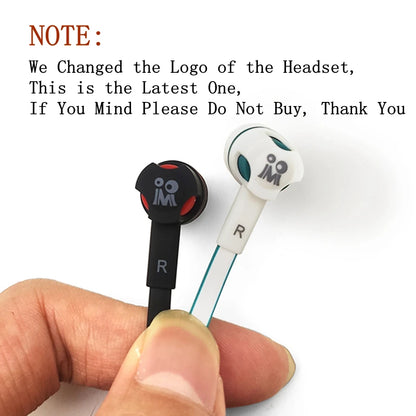 Extra Bass Headphones wired Earphone 3.5mm Earphones With Microphone Noodles Style наушники Sport Headset for Samsung