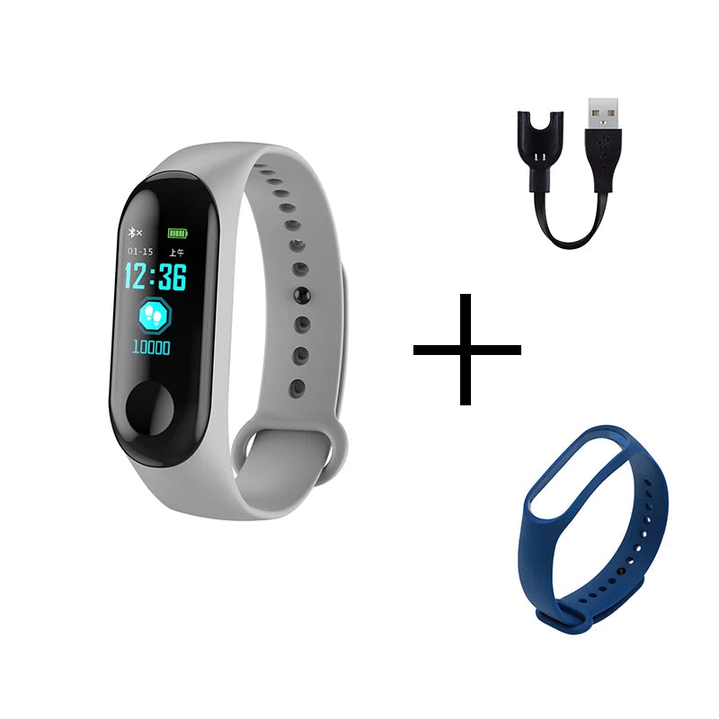 Wristwatch Fitness M3 Color Screen Smart Sport Bracelet Activity Running Tracker Heart Rate For Children Men Women Watch Hours