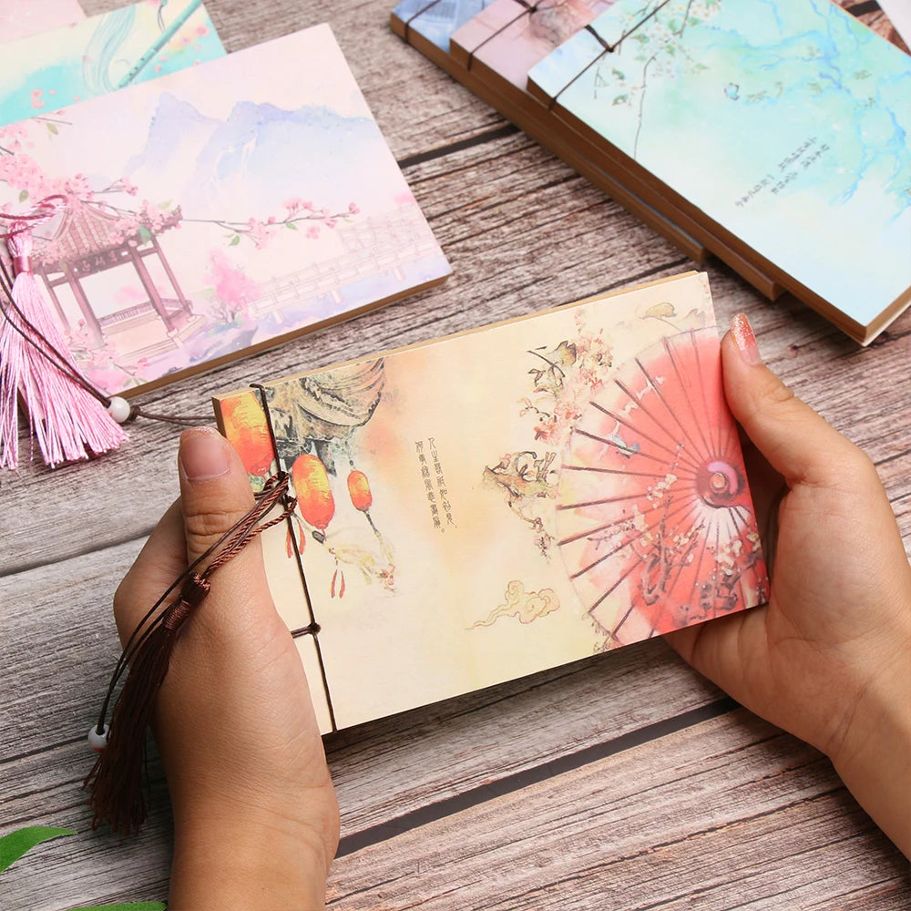 1PC Vintage Retro Chinese Style Notebook Sketchbook Journal Diary Book Notepad Weekly Planner Stationery Office School Supplies