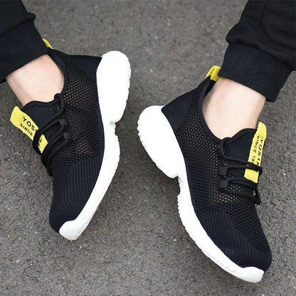 Work Boots Breathable Safety Shoes Men's Lightweight Summer Anti-Smashing Piercing Work Sandals Protective Single Mesh Sneaker