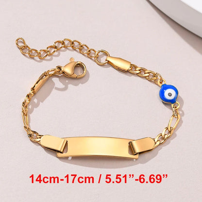 Vnox Custom Engrave Mom Duaghter Son Name Baby Bracelets, Anti Allergy Stainless Steel Baptism Love Gifts, Adjustable Jewelry