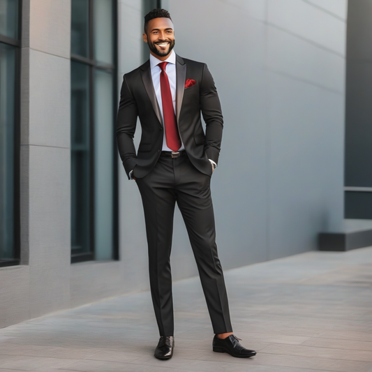 HANDSOME Formal Plus Size Men's Suit Jacket Business Suit