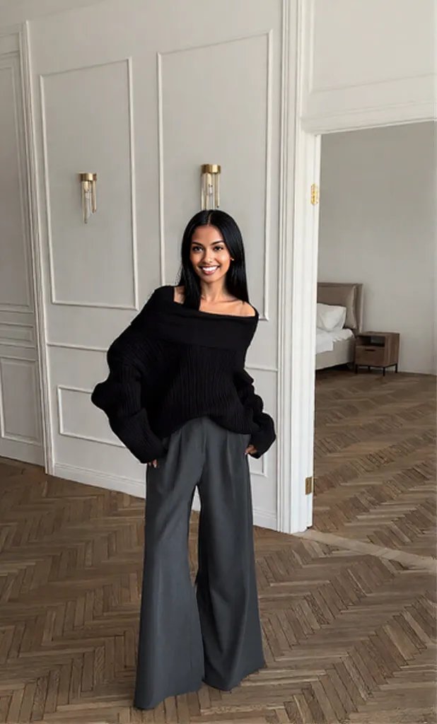 New fall style cream color High Waist trousers Pants for women