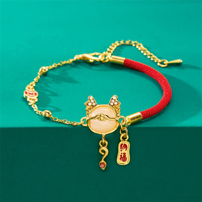 Zodiac Dragon Style Exaggerated And Personalized Trendy Alloy Bracelet