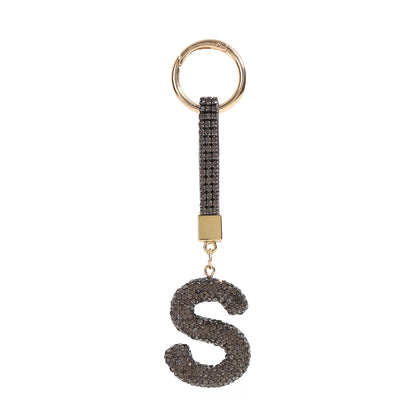 Home Fashion Simple Full Diamond Letter S Keychain