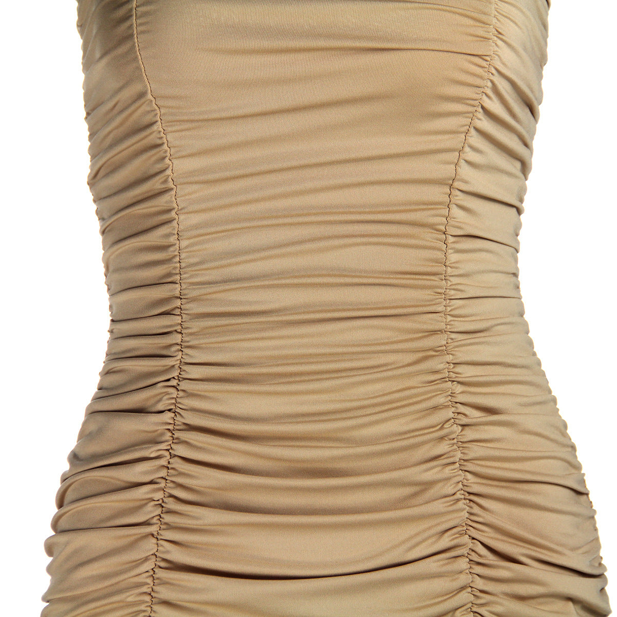 Amazon Cross-Border Spring and Summer New 2024 European and American Clothing Sexy Tube Top Nightclub Pleated Hip Dress 8505