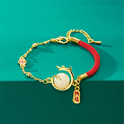 Zodiac Dragon Style Exaggerated And Personalized Trendy Alloy Bracelet