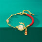 Zodiac Dragon Style Exaggerated And Personalized Trendy Alloy Bracelet