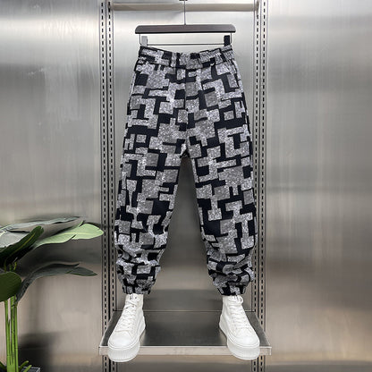 2025 New Stylish Men's Thin Casual Pants with a Cool Street Style, Loose Fit, Jogger Style, Spring and Summer Harem Long Pants