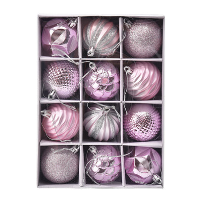 Christmas Ball Gift Box Painted Decorative Pendant Holiday Window Layout