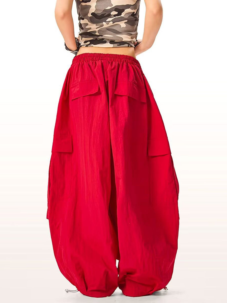 American-Style Casual Long Pants Summer Loose Fit, Large Pockets, Quick-Dry Pants for Men and Women, Couple Straight-Leg Casual Outdoor Pants