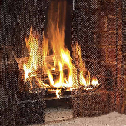 Fireplace Mesh Curtain Prevent Damage To Fireplace Floor Fireplace Screen Tool