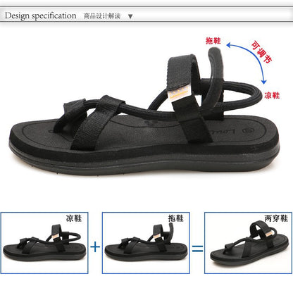 New Flats Sandals for Women Summer Fashion Outer Wear Student Ladies Slippers Beach Sandals Slippers Export Large Size