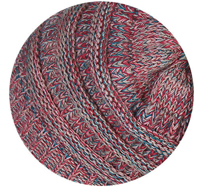 Warm Hat Thickening Not Fleece-lined Knitting Plus Fur Ball