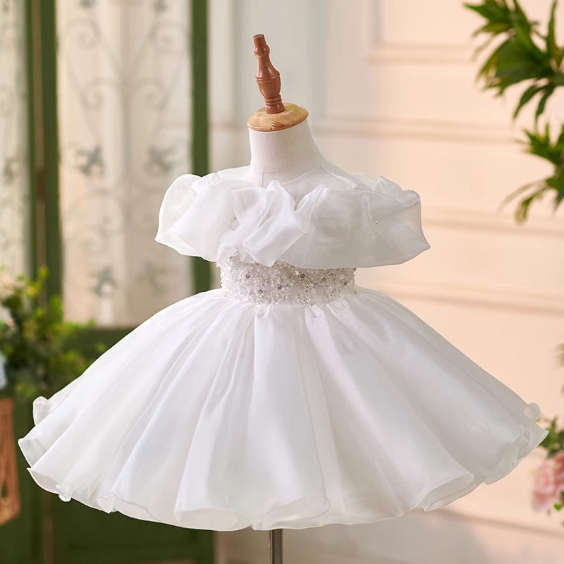 One Year Old Celebration Dress Light Luxury Minority High-end Flower Girl Wedding