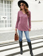 Women's Plus Size Long Sleeve V-neck Casual Top