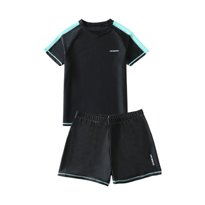 Cross-border Swimwear Children's Swimwear Foreign Trade Big Boys Split Swimwear Plus Fat Loose Quick-drying Fat Children