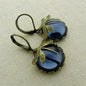 Fashion Jewelry Vintage Dragonfly Pattern Earrings Distressed Moonstone - FLIPSTYLEZLLC