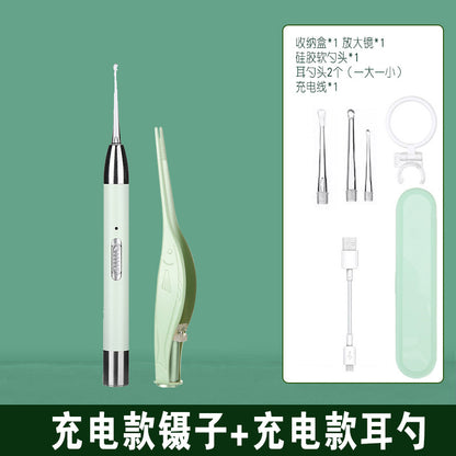 Luminous ear scoop set baby ear picking tool usb charging with light ear scoop ear scoop ear scoop