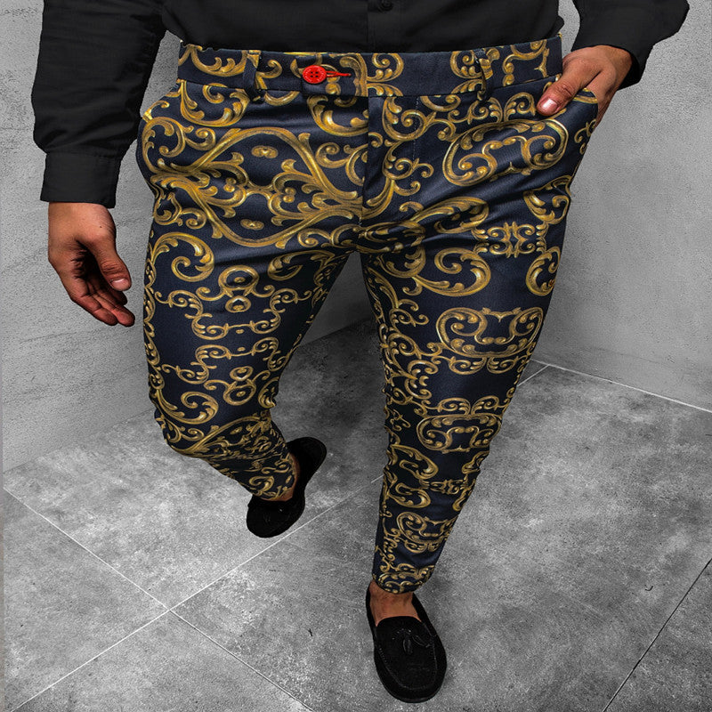 Spring and Autumn Men's Pants 2025 New Style Boys' 3D Printed European and American Casual Trousers Youth Cotton Pants in Stock