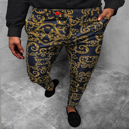 Spring and Autumn Men's Pants 2025 New Style Boys' 3D Printed European and American Casual Trousers Youth Cotton Pants in Stock