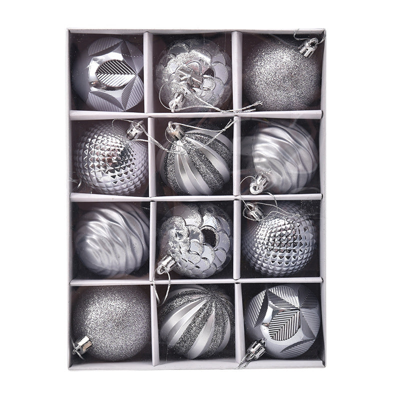 Christmas Ball Gift Box Painted Decorative Pendant Holiday Window Layout