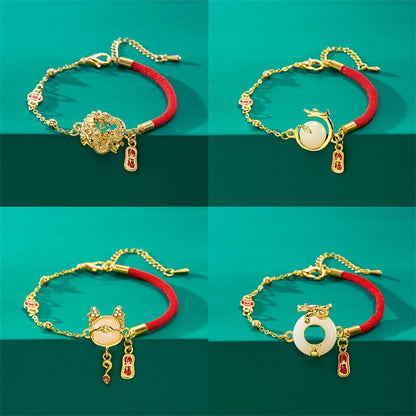 Zodiac Dragon Style Exaggerated And Personalized Trendy Alloy Bracelet