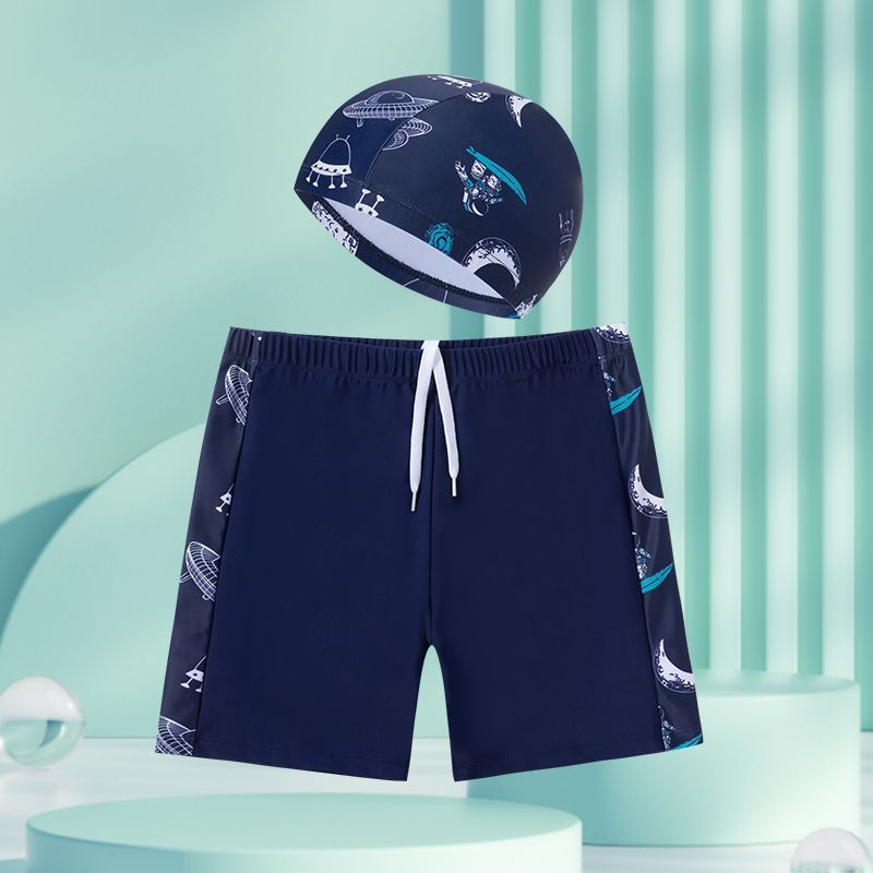 Children's swimming trunks boys swimming trunks boxer small and medium-sized children's swimsuit fat treasure training quick-drying swimsuit suit wholesale