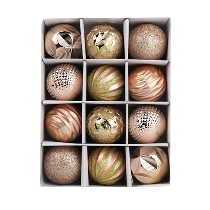 Christmas Ball Gift Box Painted Decorative Pendant Holiday Window Layout