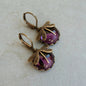 Fashion Jewelry Vintage Dragonfly Pattern Earrings Distressed Moonstone - FLIPSTYLEZLLC