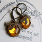 Fashion Jewelry Vintage Dragonfly Pattern Earrings Distressed Moonstone - FLIPSTYLEZLLC
