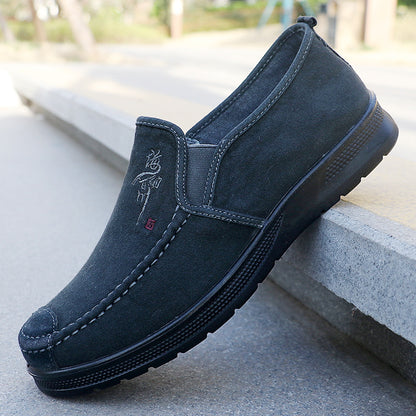 2025 Spring Polyurethane Men's Shoes Old Beijing Cloth Shoes Canvas Shoes Men's Sports and Casual Shoes Breathable Work Shoes
