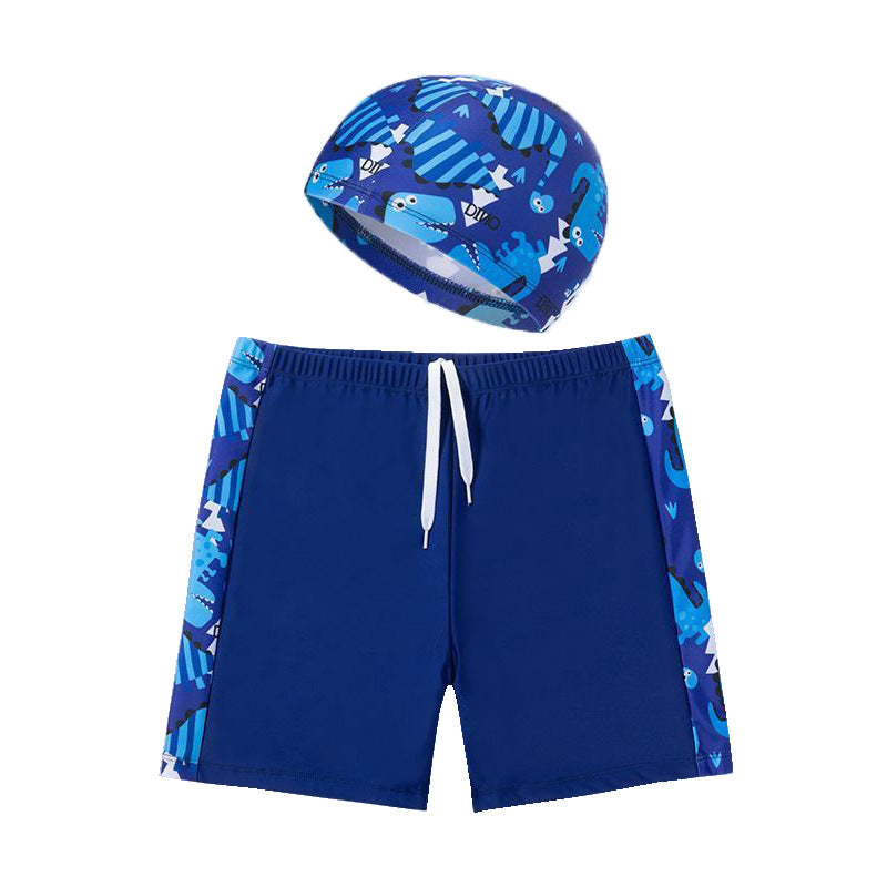 Children's swimming trunks boys swimming trunks boxer small and medium-sized children's swimsuit fat treasure training quick-drying swimsuit suit wholesale
