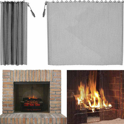 Fireplace Mesh Curtain Prevent Damage To Fireplace Floor Fireplace Screen Tool