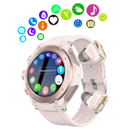 New T92 Smart Watch 2-in-1 TWS Bluetooth Headset Dial Call Local Music Heart Rate Blood Pressure